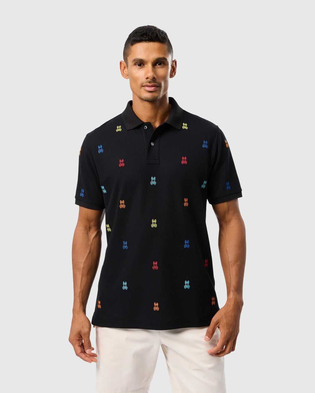 Polos Psycho Bunny Bonham Pique Polo Noir Homme | RNN-41714143